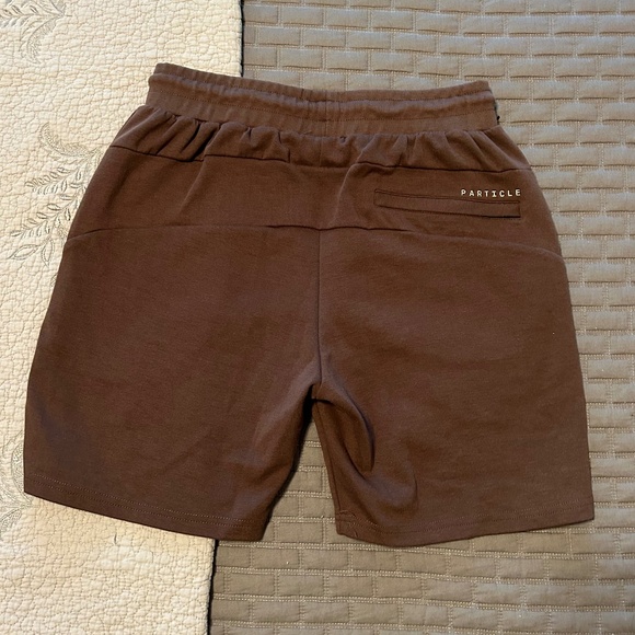 Maison Article-Particle Tech Fleece Shorts (Brown)-Medium - Picture 2 of 4